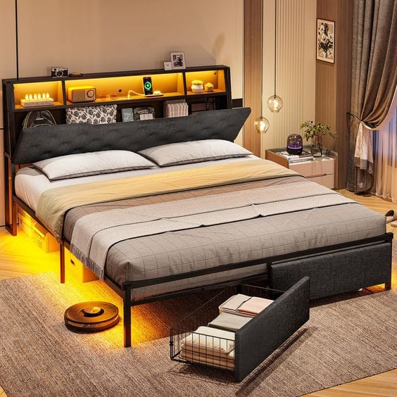 Modern Bed Room with Back Box Space