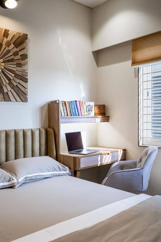 Modern Bed room with side study table